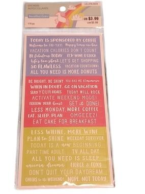 RECOLLECTIONS lollipalooza stickers autocollants 170pc